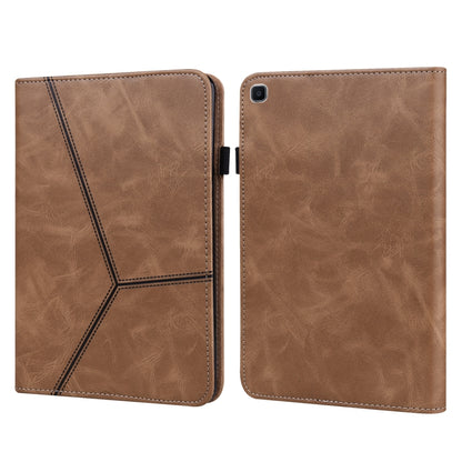 Solid Color Embossed Striped Leather Tablet Case, For Samsung Galaxy Tab S6 Lite P610/P615�������...
