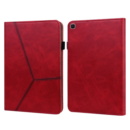 Solid Color Embossed Striped Leather Tablet Case, For Samsung Galaxy Tab S6 Lite P610/P615�������...