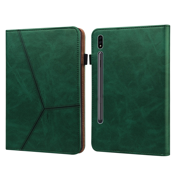 Solid Color Embossed Striped Leather Tablet Case, For Samsung Galaxy Tab S6 Lite P610/P615�������...