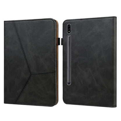 Solid Color Embossed Striped Leather Tablet Case, For Samsung Galaxy Tab S6 Lite P610/P615�������...