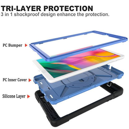 Contrast Color Silicone + PC Combination Case with Holder