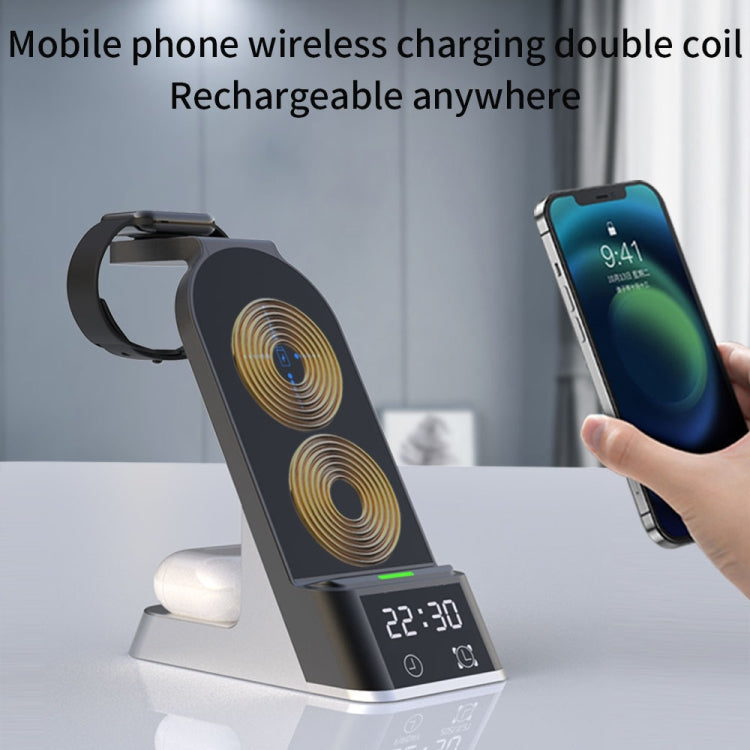 H36 6 in 1 15W Alarm Clock Digital Display Magsafe Magnetic Wireless Charger for Mobile Phones / ...