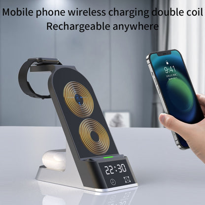H36 6 in 1 15W Alarm Clock Digital Display Magsafe Magnetic Wireless Charger for Mobile Phones / ...