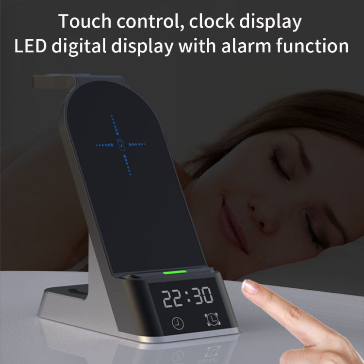 H36 6 in 1 15W Alarm Clock Digital Display Magsafe Magnetic Wireless Charger for Mobile Phones / ...
