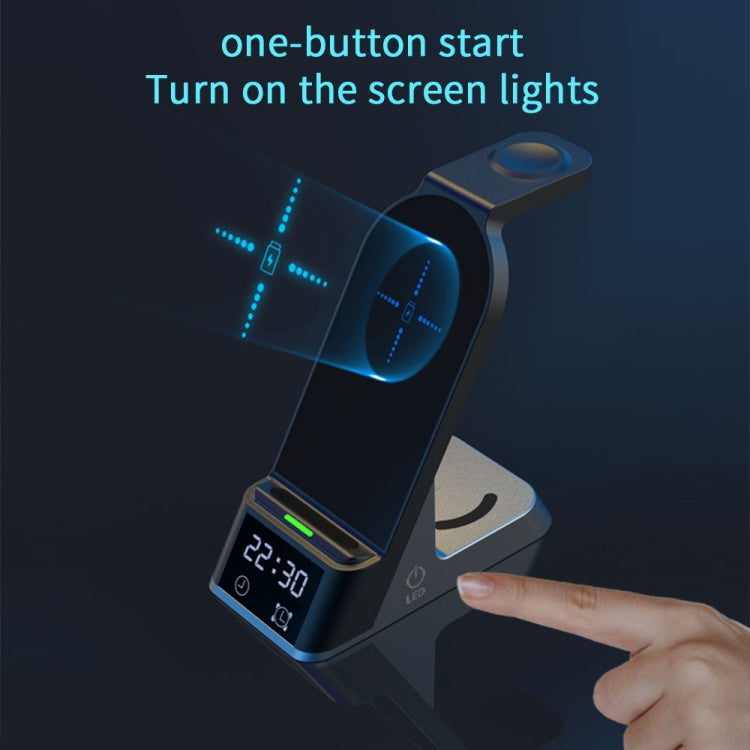 H36 6 in 1 15W Alarm Clock Digital Display Magsafe Magnetic Wireless Charger for Mobile Phones / ...