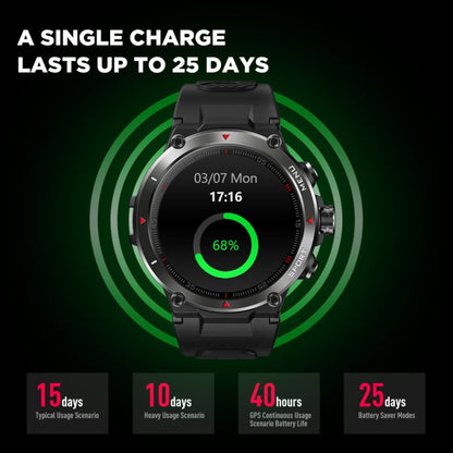 Zeblaze Stratos 2 1.3 inch AMOLED Screen Smart Watch, Support Sleep Monitoring / Heart Rate Monit...