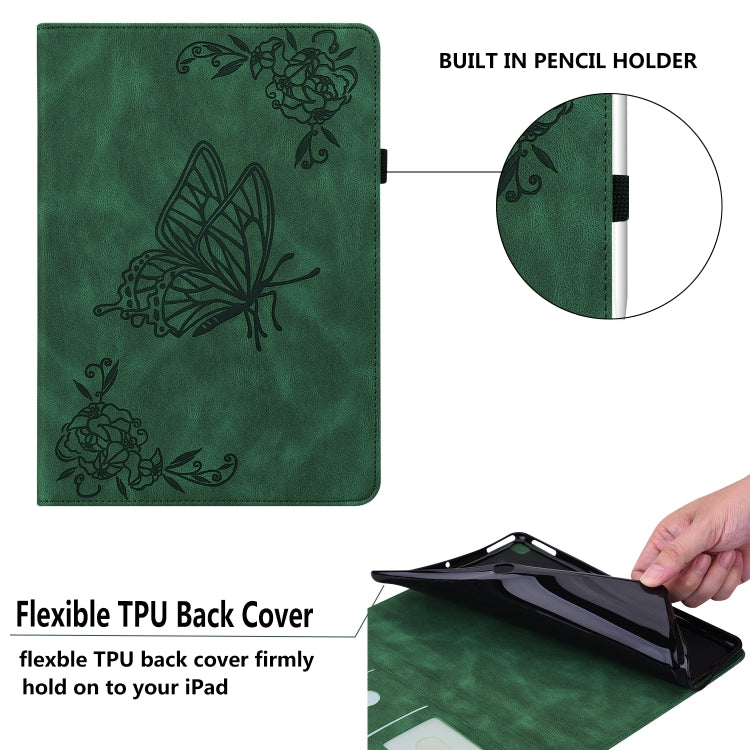 Butterfly Flower Embossed Leather Tablet Case