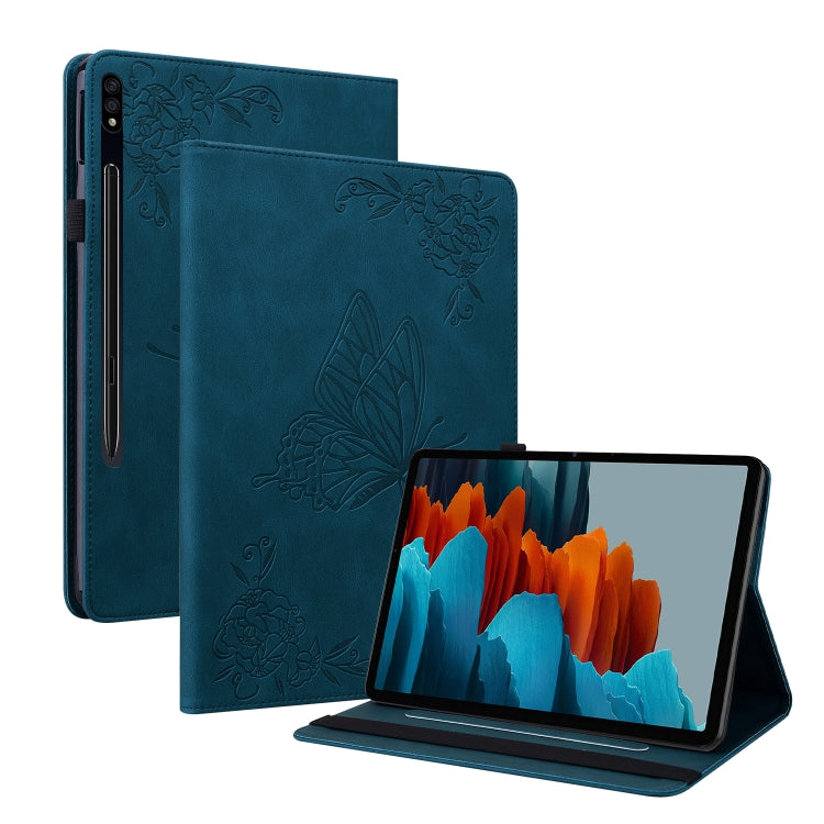 Butterfly Flower Embossed Leather Tablet Case