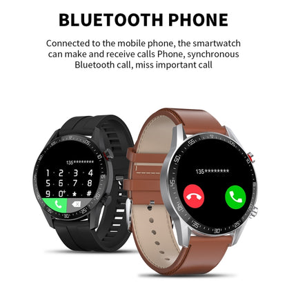 SK7Plus 1.28 inch IPS Screen Leather Strap Smart Watch, Support Bluetooth Call/Sleep Monitoring��...