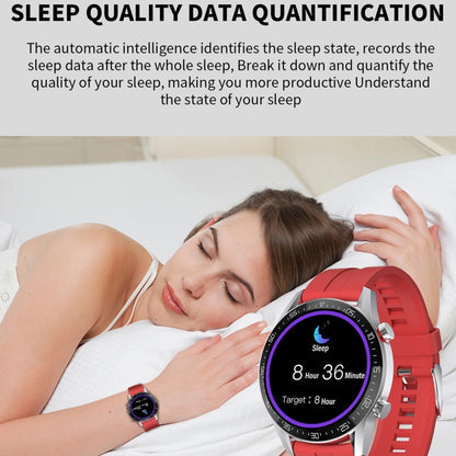 SK7Plus 1.28 inch IPS Screen Leather Strap Smart Watch, Support Bluetooth Call/Sleep Monitoring��...