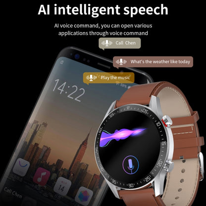 SK7Plus 1.28 inch IPS Screen Leather Strap Smart Watch, Support Bluetooth Call/Sleep Monitoring��...