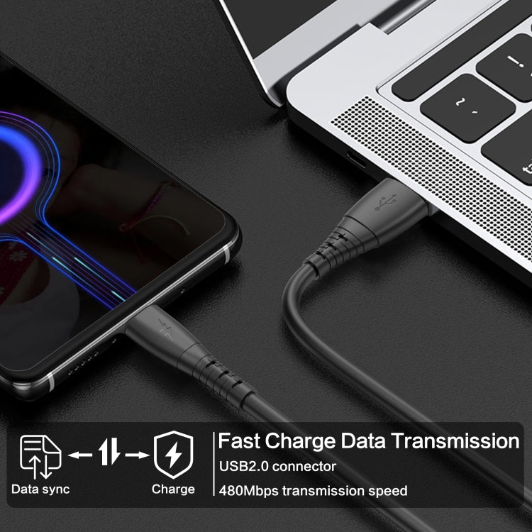 3A Type-C / USB-C Spring Charging Data Cable, Type-C