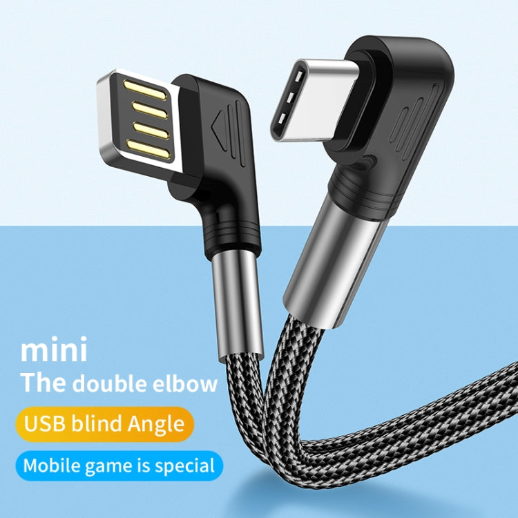 3A USB-C/Type-C to 8 Pin Double Elbow Charging Cable, 0.5m, 1m, 2m, 3m