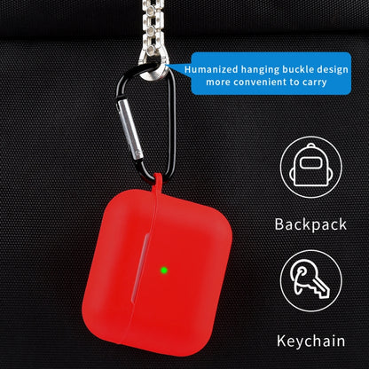 Wireless Earphone Silicone Protective Case with Carabiner, with Carabiner Matcha Green�����������...