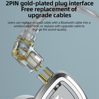 KZ-EDA Balanced Dual Magnetic Dynamic In-Ear Earphone, With Microphone, Without Microphone