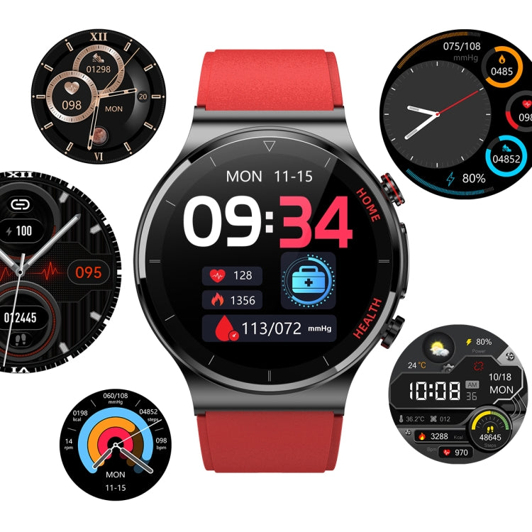 E300 1.32 Inch Screen Leather Watch Strap Smart Health Watch