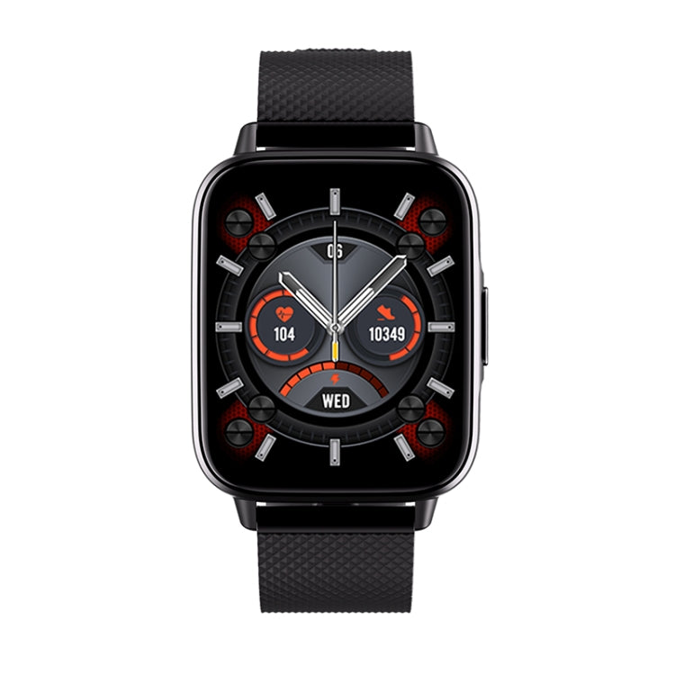 FW02 1.7 Inch Square Screen Silicone Strap Smart Watch