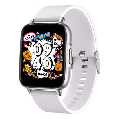 FW02 1.7 Inch Square Screen Silicone Strap Smart Watch