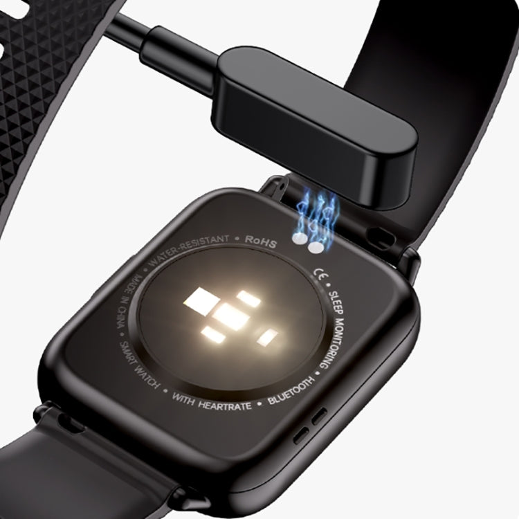FW02 1.7 Inch Square Screen Silicone Strap Smart Watch