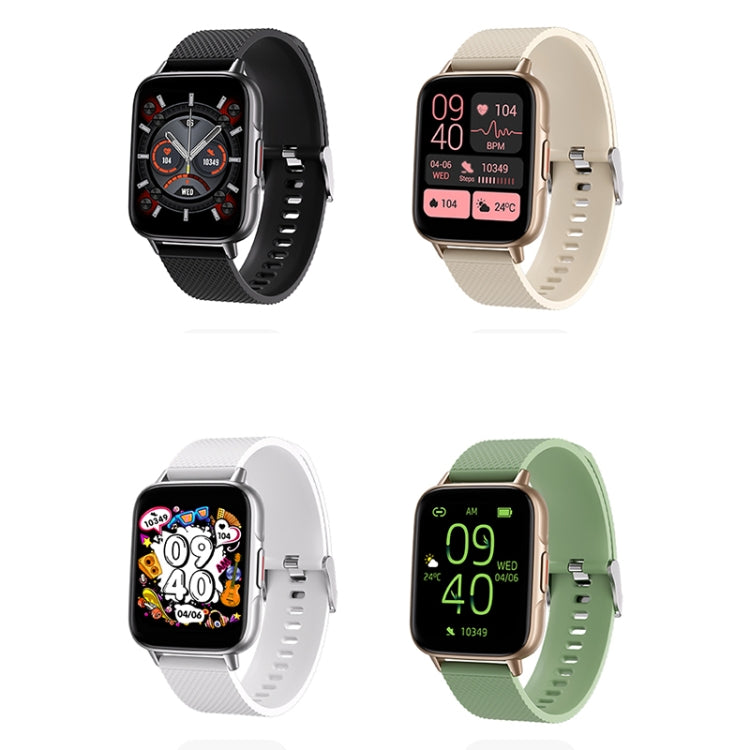 FW02 1.7 Inch Square Screen Silicone Strap Smart Watch