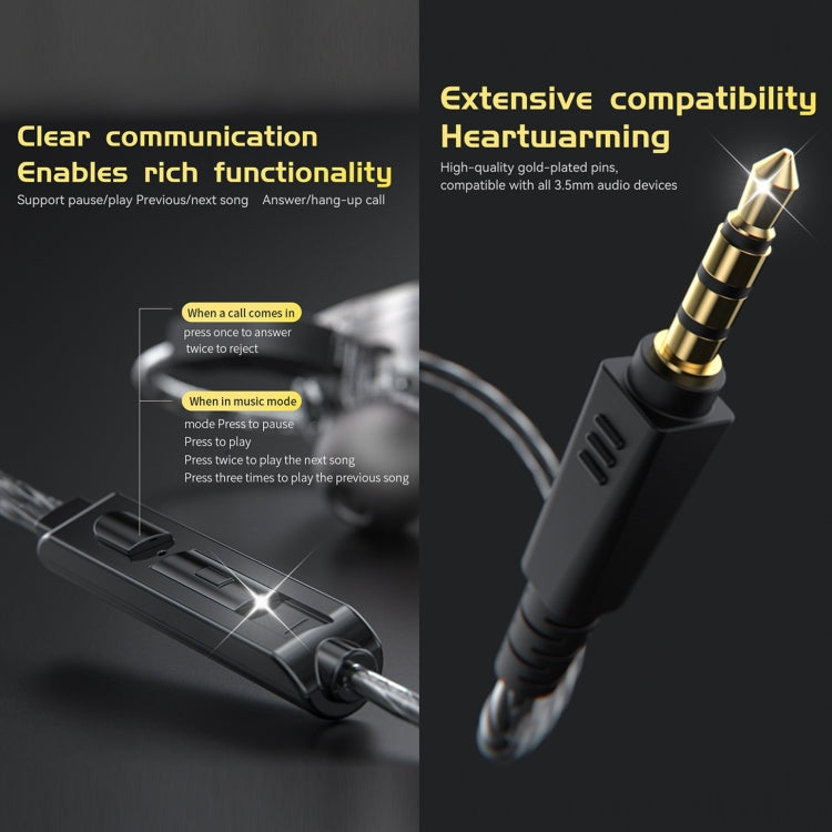 QKZ AK6-Ares QKZ Sports In-ear HIFI Wired Control Earphone with Mic