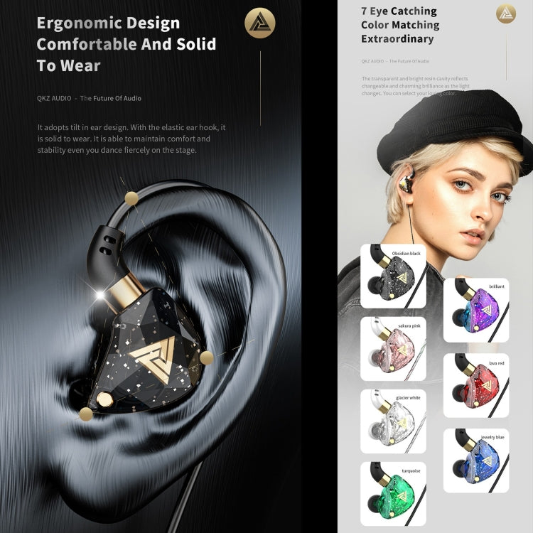 QKZ SK8 3.5mm Sports In-ear Dynamic HIFI Monitor Earphone with Mic
