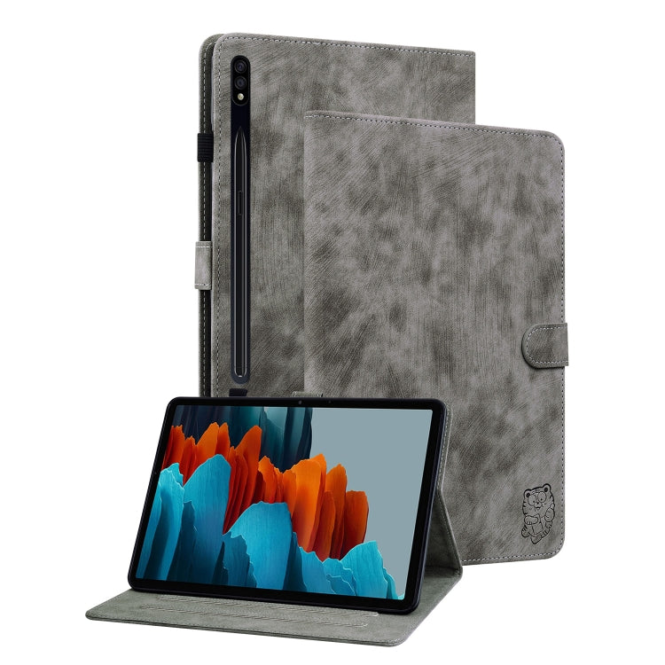 Tiger Pattern Flip Leather Tablet Case