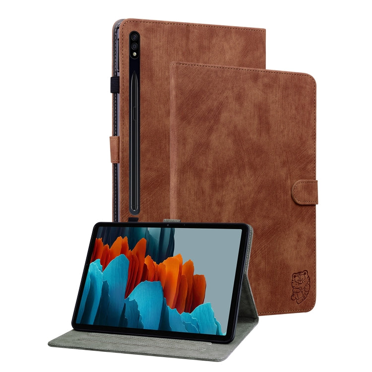 Tiger Pattern Flip Leather Tablet Case