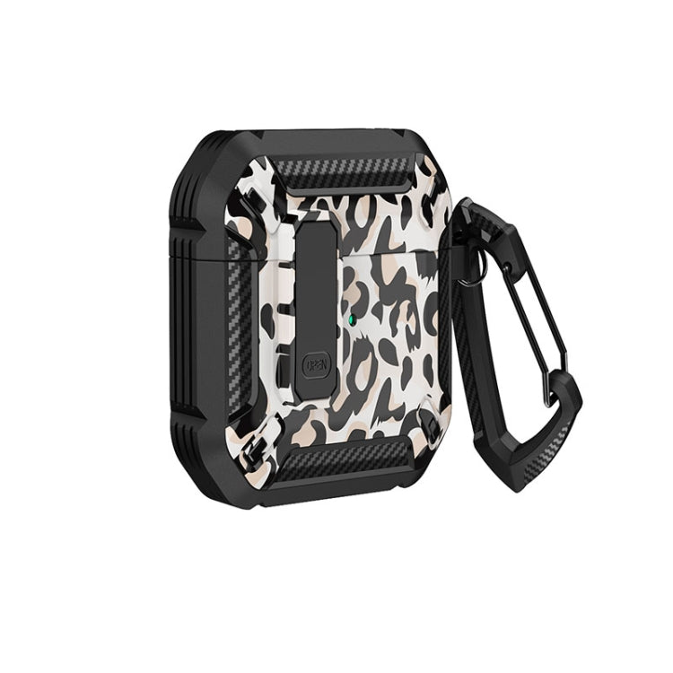 Two-Tone Printed Earphone Case with Switch Lock & Carabiner, For AirPods 1/2, For AirPods Pro����...
