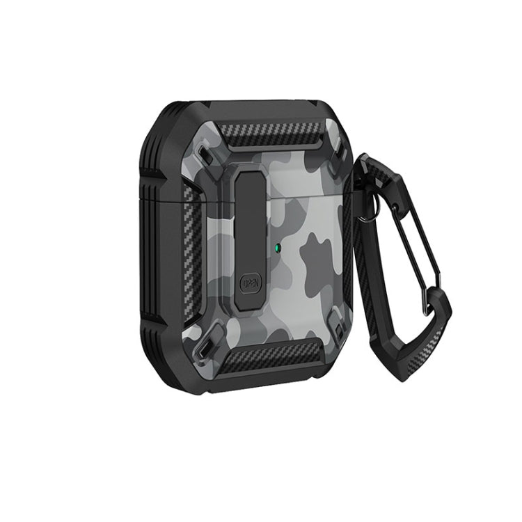 Two-Tone Printed Earphone Case with Switch Lock & Carabiner, For AirPods 1/2, For AirPods Pro����...