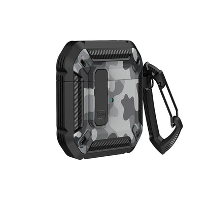 Two-Tone Printed Earphone Case with Switch Lock & Carabiner, For AirPods 1/2, For AirPods Pro����...