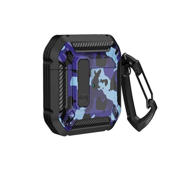 Two-Tone Printed Earphone Case with Switch Lock & Carabiner, For AirPods 1/2, For AirPods Pro����...
