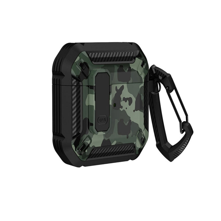 Two-Tone Printed Earphone Case with Switch Lock & Carabiner, For AirPods 1/2, For AirPods Pro����...