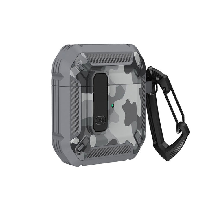 Two-Tone Printed Earphone Case with Switch Lock & Carabiner, For AirPods 1/2, For AirPods Pro����...