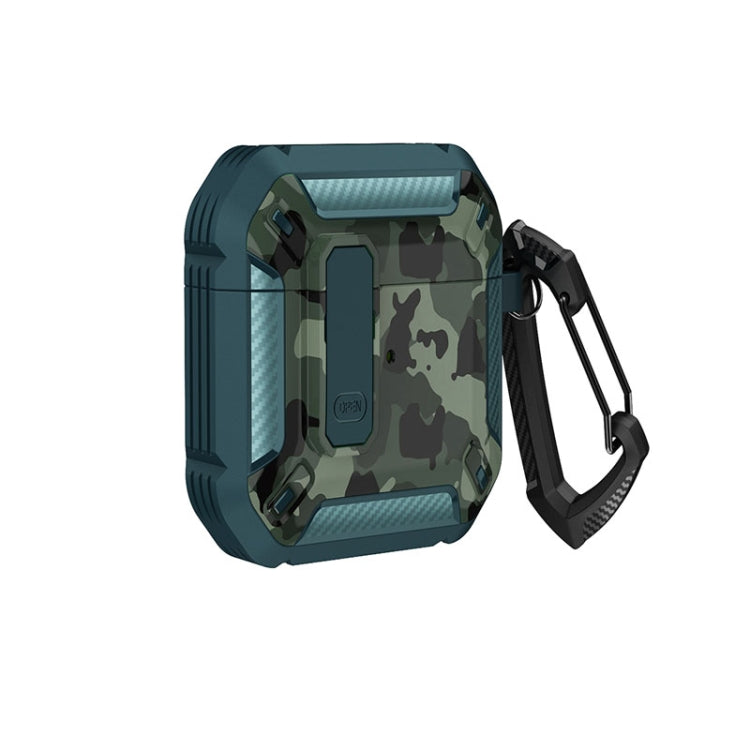 Two-Tone Printed Earphone Case with Switch Lock & Carabiner, For AirPods 1/2, For AirPods Pro����...