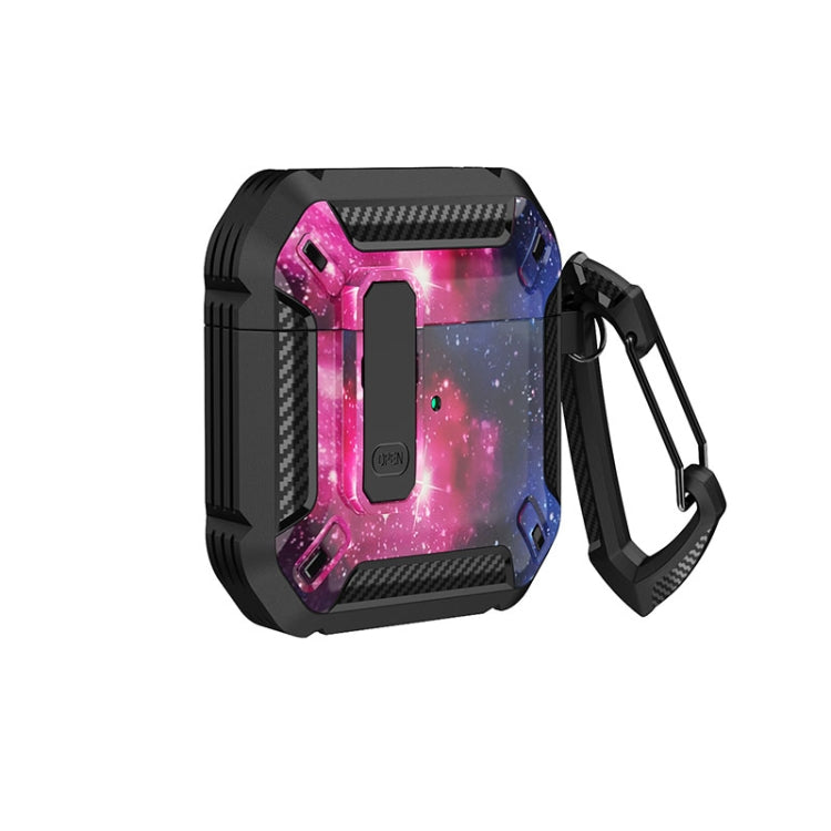 Two-Tone Printed Earphone Case with Switch Lock & Carabiner, For AirPods 1/2, For AirPods Pro����...