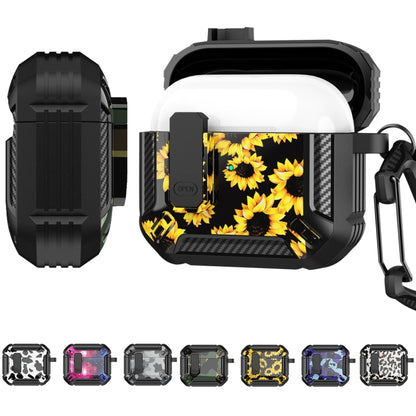 Two-Tone Printed Earphone Case with Switch Lock & Carabiner, For AirPods 1/2, For AirPods Pro����...