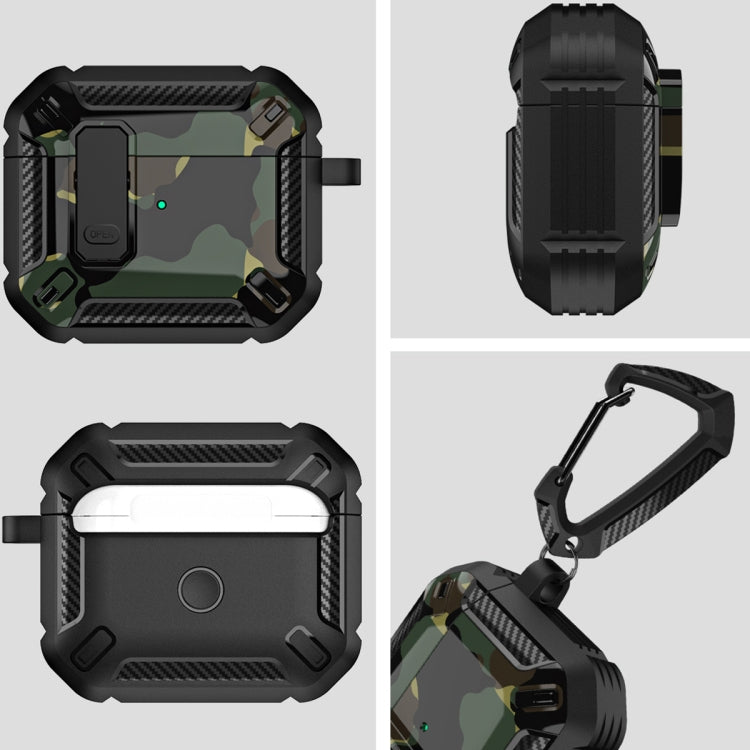 Two-Tone Printed Earphone Case with Switch Lock & Carabiner, For AirPods 1/2, For AirPods Pro����...