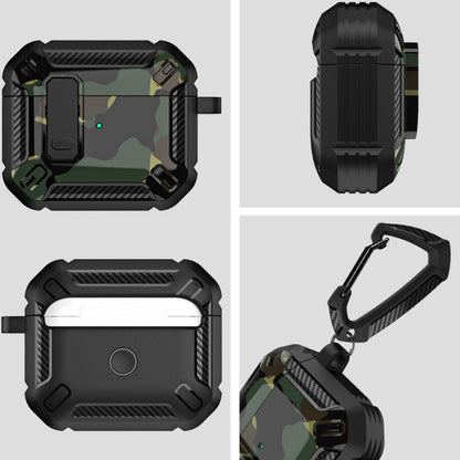 Two-Tone Printed Earphone Case with Switch Lock & Carabiner, For AirPods 1/2, For AirPods Pro����...