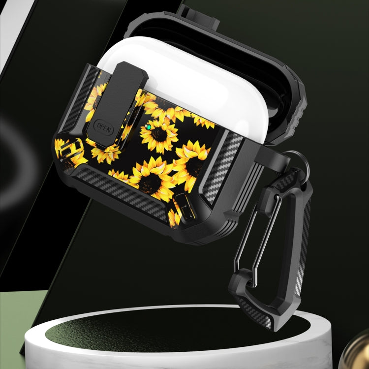 Two-Tone Printed Earphone Case with Switch Lock & Carabiner, For AirPods 1/2, For AirPods Pro����...