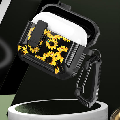 Two-Tone Printed Earphone Case with Switch Lock & Carabiner, For AirPods 1/2, For AirPods Pro����...