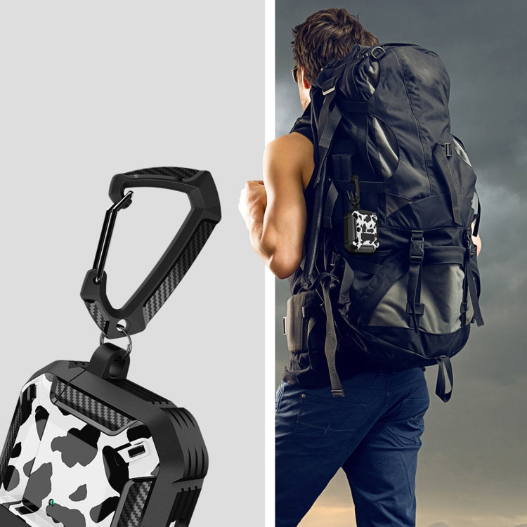 Two-Tone Printed Earphone Case with Switch Lock & Carabiner, For AirPods 1/2, For AirPods Pro����...