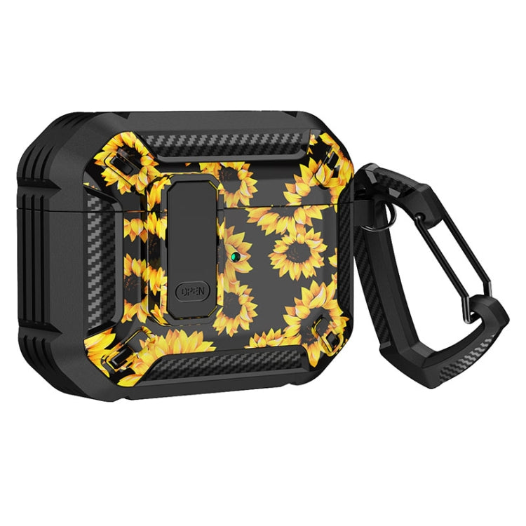 Two-Tone Printed Earphone Case with Switch Lock & Carabiner, For AirPods 1/2, For AirPods Pro����...