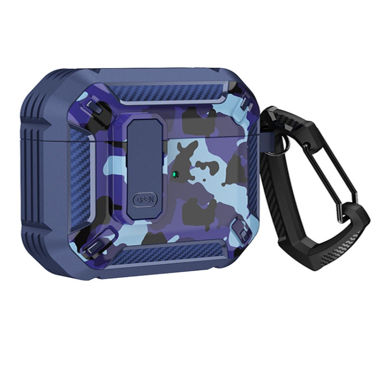 Two-Tone Printed Earphone Case with Switch Lock & Carabiner, For AirPods 1/2, For AirPods Pro����...