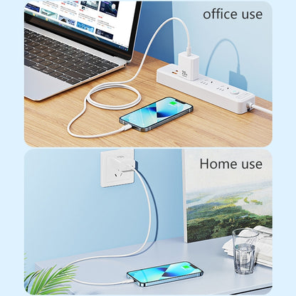 REMAX RP-U5 Extreme 2 Series 20W PD Charger + 1m USB-C / Type-C to 8 Pin Fast Charge Data Cable S...