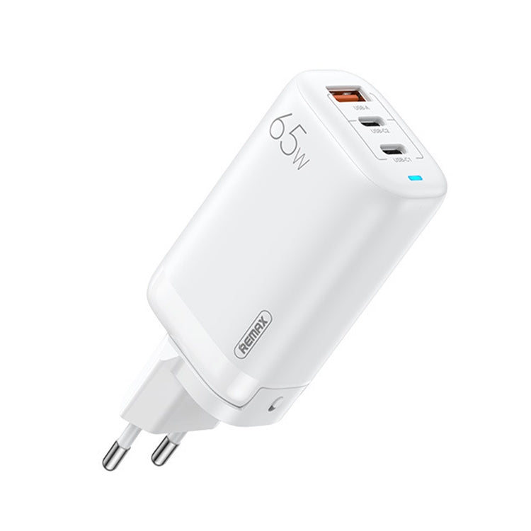 REMAX RP-U55 Territory Series 65W USB+Dual USB-C / Type-C Interface Fast Charger, EU Plug, UK Plu...