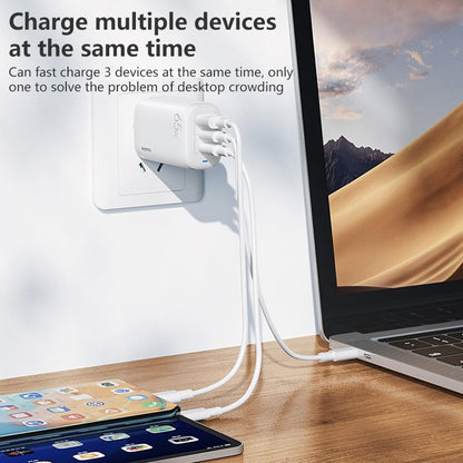 REMAX RP-U55 Territory Series 65W USB+Dual USB-C / Type-C Interface Fast Charger, Specification:U...