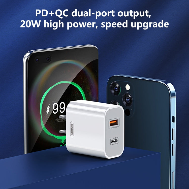 REMAX RP-U68 Speedy Series 20W USB+USB-C/Type-C Interface Fast Charger, CN Plug, EU Plug, UK Plug...