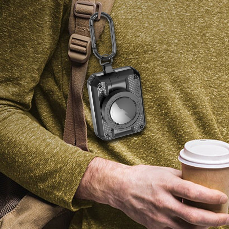 Automatic Flip Switch TPU+PC Earphone Case with AirTag