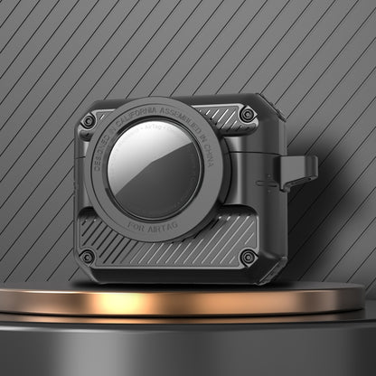 Automatic Flip Switch TPU+PC Earphone Case with AirTag